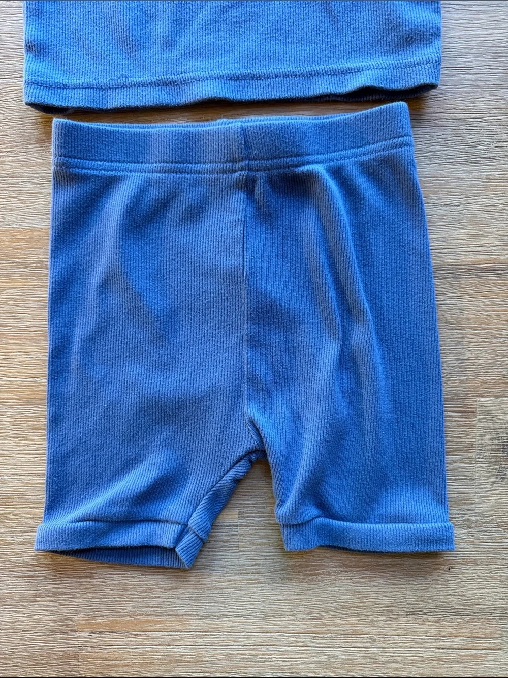Old Navy Ribbed Blue Short Sleeve Kids Pajama Sets - 2 Pack | 2T